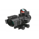 Rhino 4X32 Scope with Micro Red Dot Sight [THETA OPTICS]